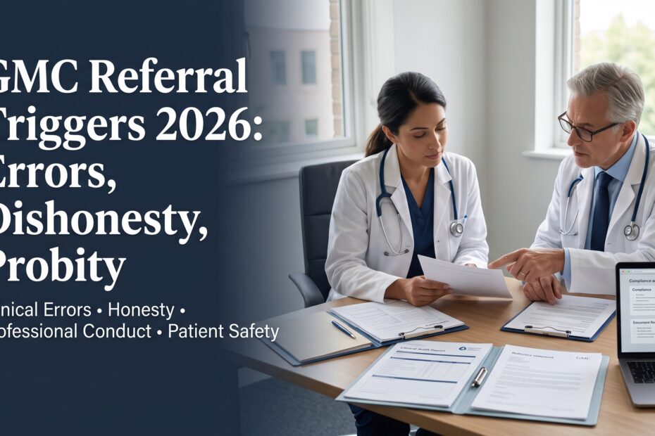 GMC Referral Triggers 2026: Errors, Dishonesty, Probity