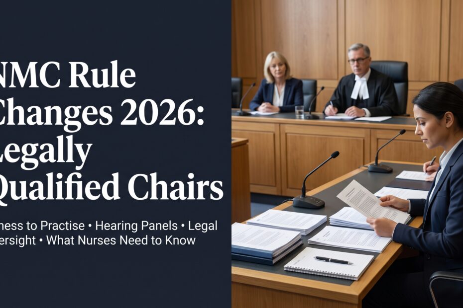 NMC Rule Changes 2026: Legally Qualified Chairs