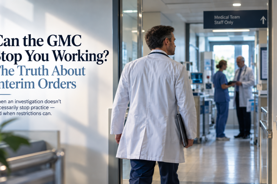 Can the GMC Stop You Working? The Truth About Interim Orders